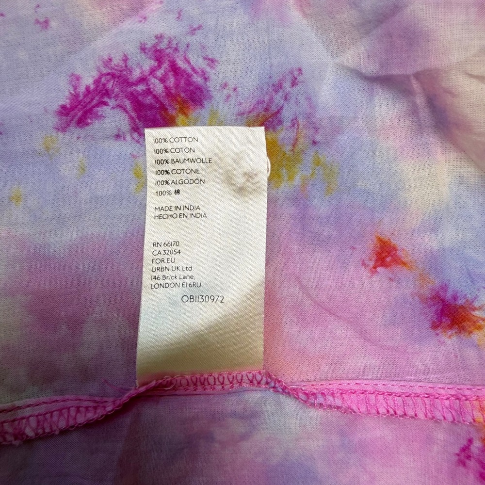 Anthropologie Pilcro Pastel Tie Dye Button Down Shirt Womens S 100% Cotton Boho - Picture 5 of 13